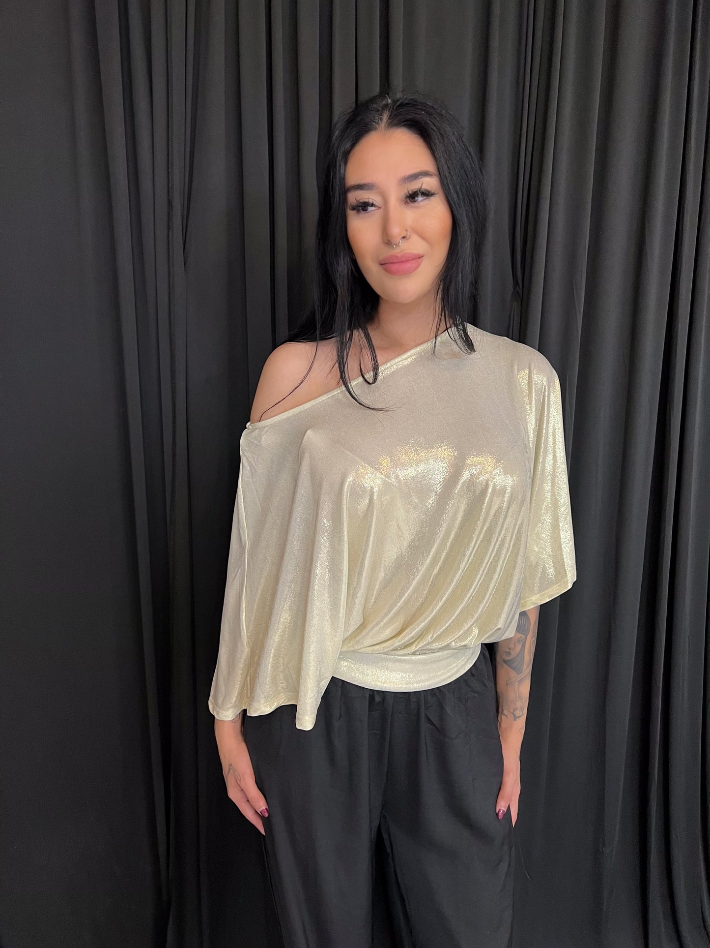 Ivory Shimmer Top