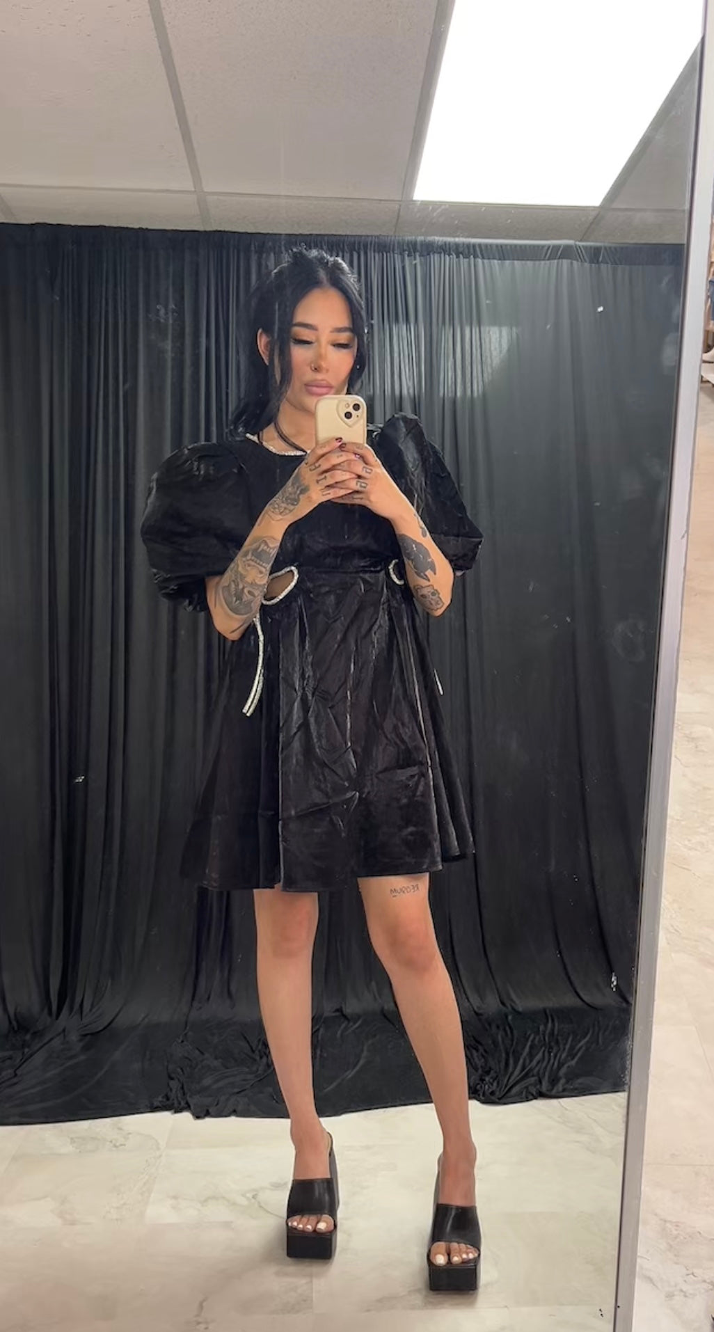 Black Silver Lined Dress