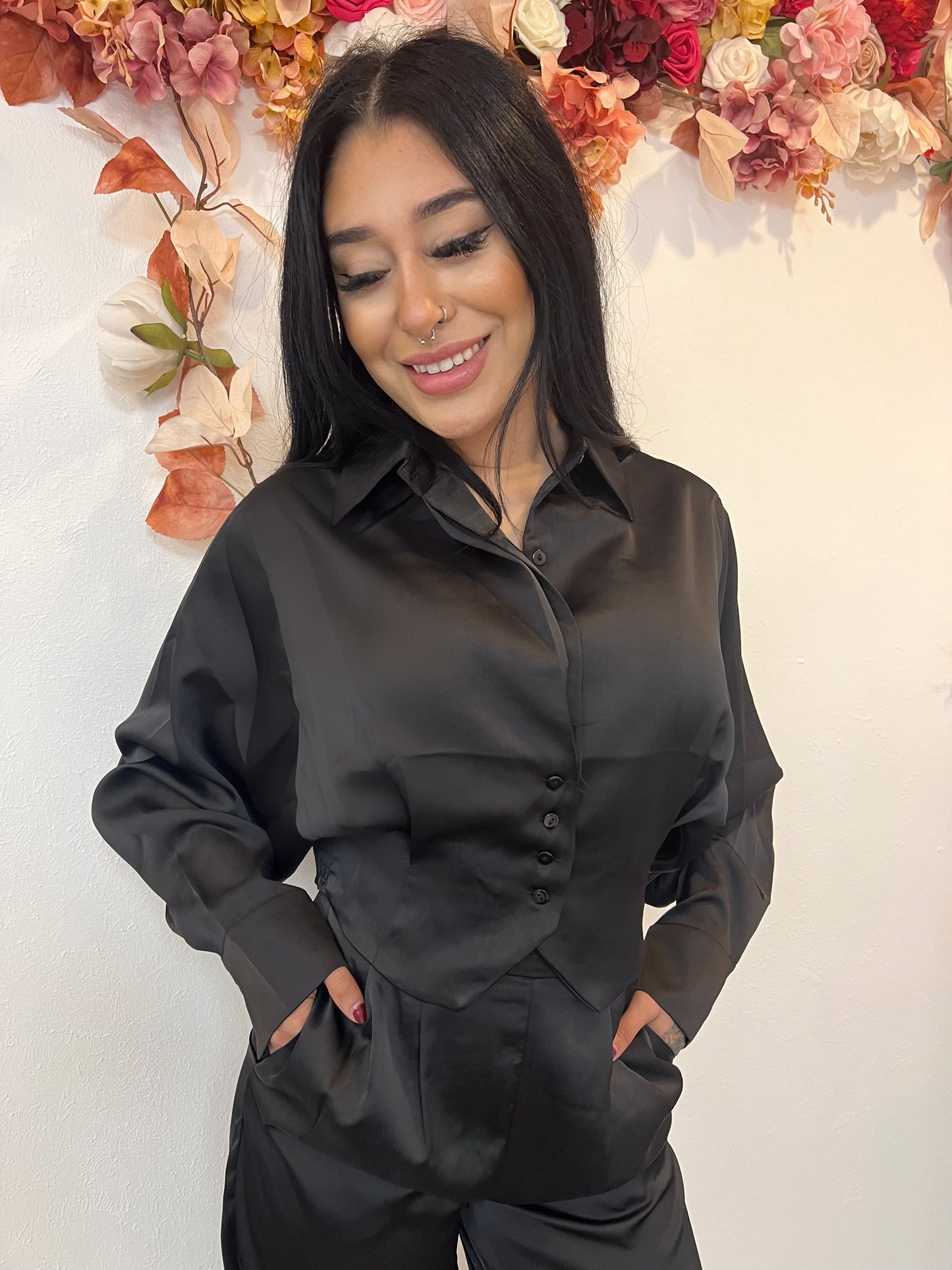 Black 2 Piece Pant Set