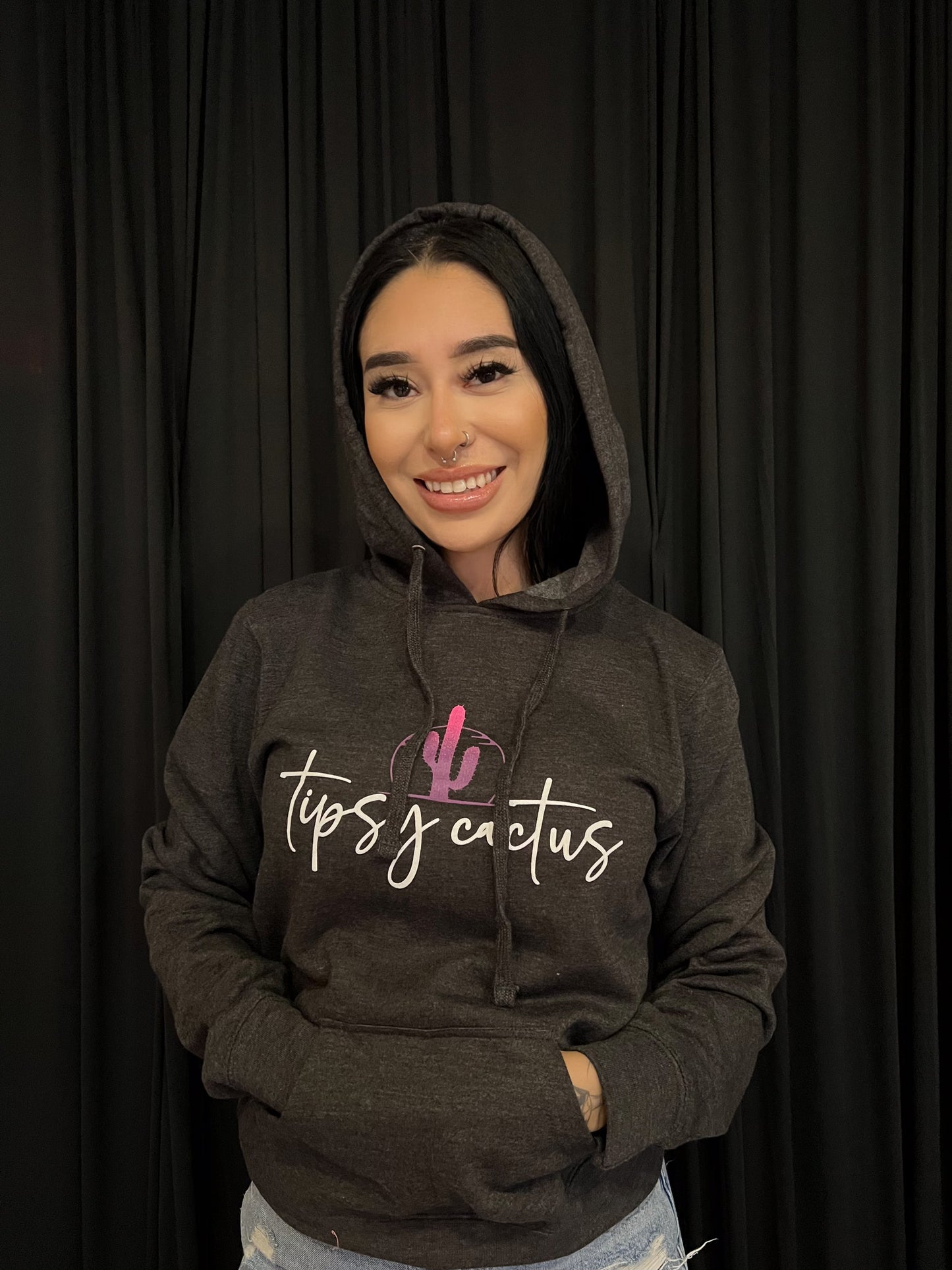 Dark Grey Tipsy Cactus Sweater