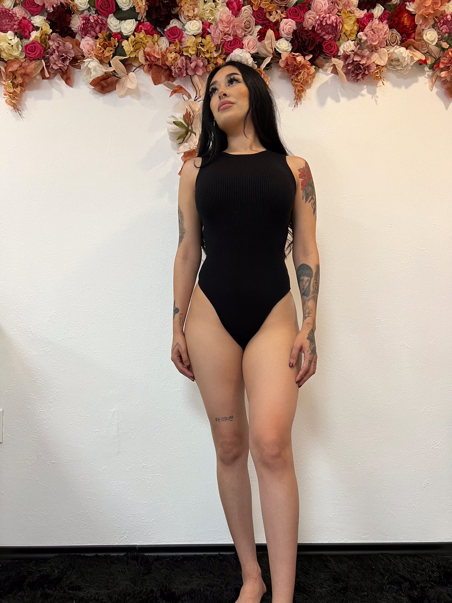 Black Sleeveless Body Suit