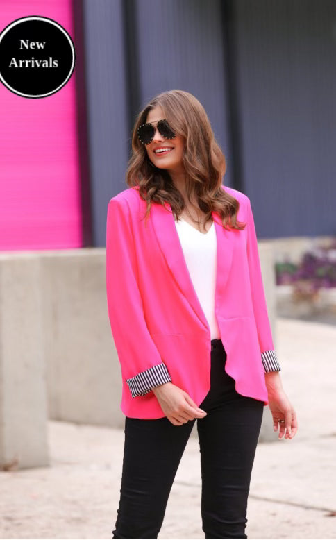 Neon Pink Peyton Blazer