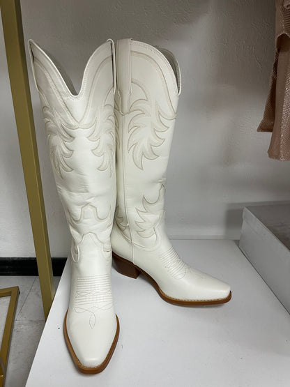 White Cowboy Boots