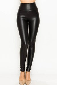 Black Faux Leather Legging