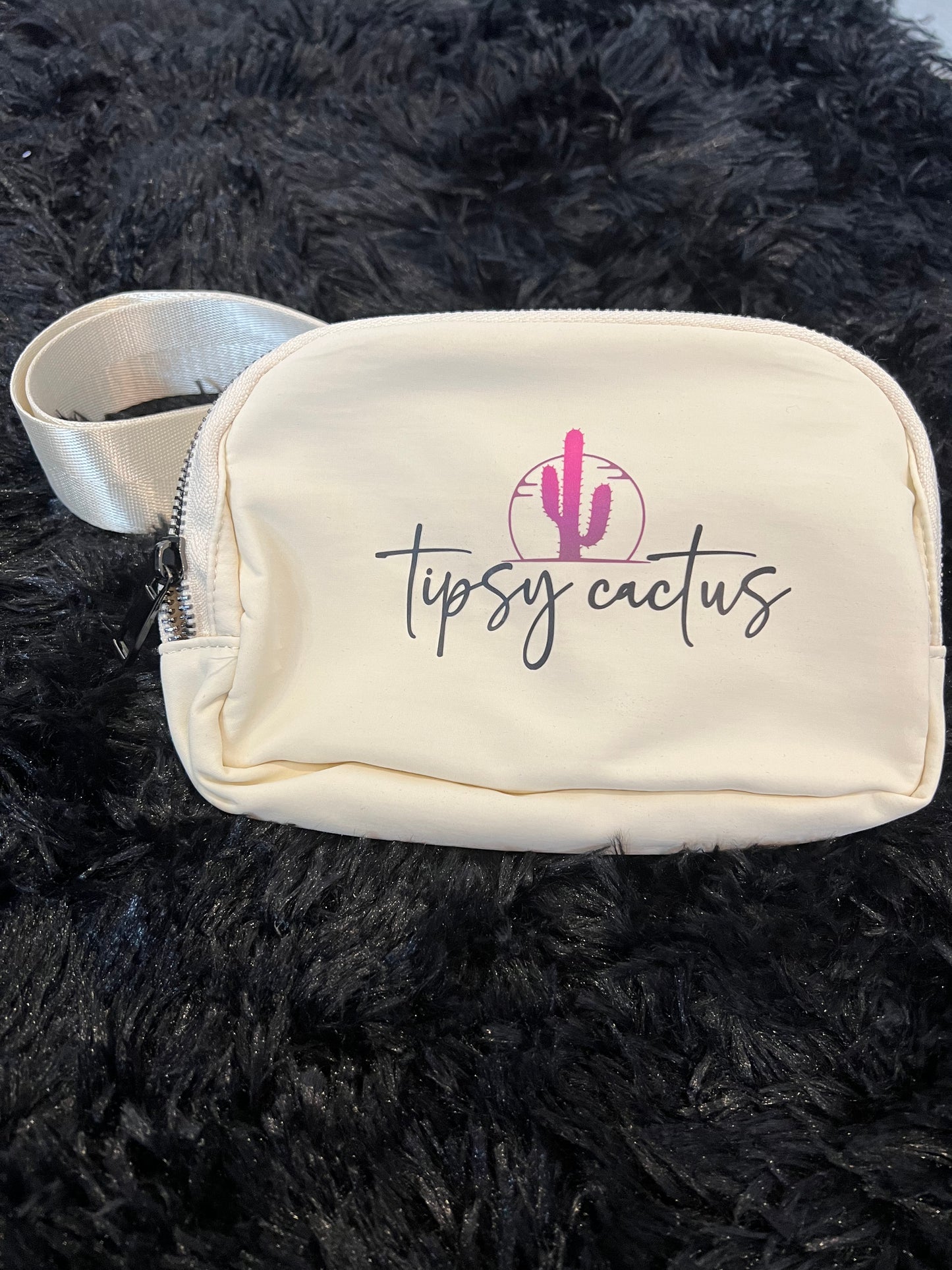 Cream Tipsy Cactus Fanny Pack